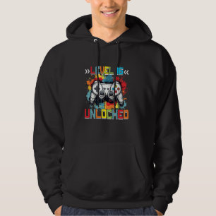 Level 16 Unlocked Video Game 16th Birthday Gifts B Hoodie