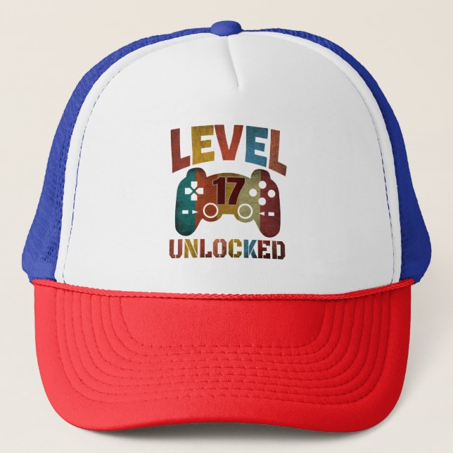 LEVEL 17 UNLOCKED  TRUCKER HAT (Front)