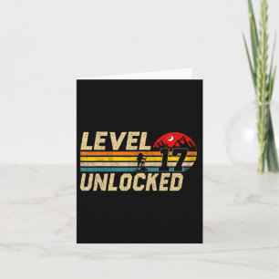 Level 17 Unlocked Vintage 17 Year Old Hikers 17th  Card