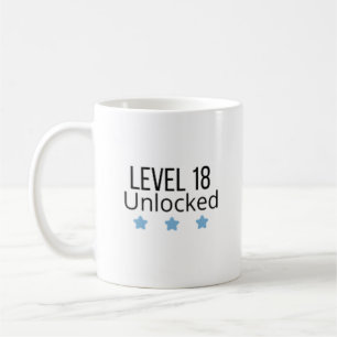 Level 18 Unlocked Blue Birthday Mug
