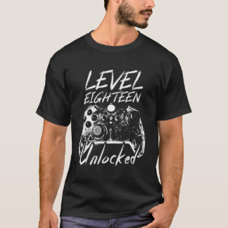 Level 18 Unlocked Boys 18Th Birthday 18 Year Old G T-Shirt