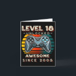 Level 18 Unlocked Video Game 18th Birthday 18 Yr O Card<br><div class="desc">Level 18 Unlocked Video Game 18th Birthday 18 Yr Old Boys 1</div>