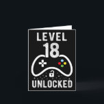 Level 18 Unlocked Video Game 18th Birthday Gift  Card<br><div class="desc">Level 18 Unlocked Video Game 18th Birthday Gift</div>