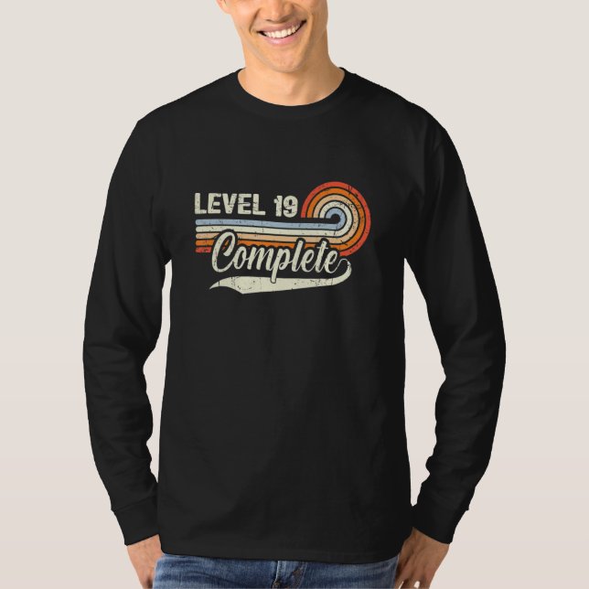 Level 19 Complete  19th Wedding Aniversary For Him T-Shirt (Front)