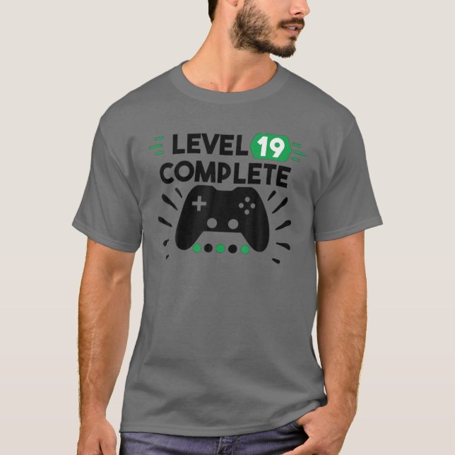 Level 19 Complete Tee Game Console Video Gamer 19 (Front)