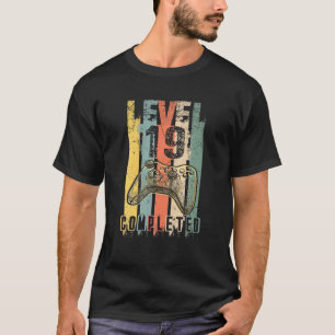 Level 19 Completed Video Gamer 19Th Wedding Comple T-Shirt