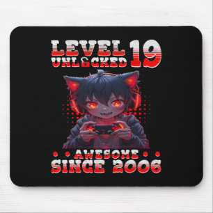 Level 19 Unlocked Awesome Since 2006 19th Bday Gam Mouse Pad
