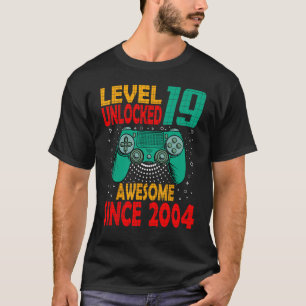 Level 19 Unlocked Birthday 19th Birthday Gamer 19 T-Shirt