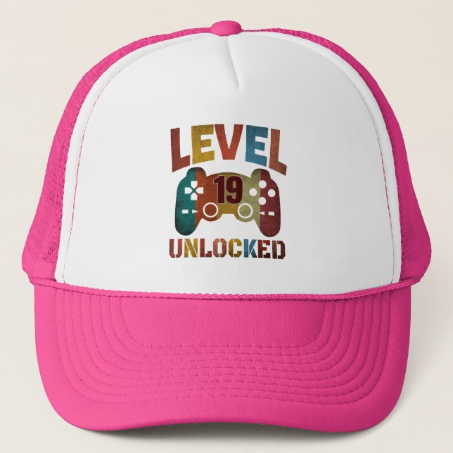 LEVEL 19 UNLOCKED TRUCKER HAT (Front)