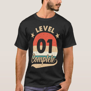 Level 1 Complete  1st Wedding Anniversary for Him  T-Shirt