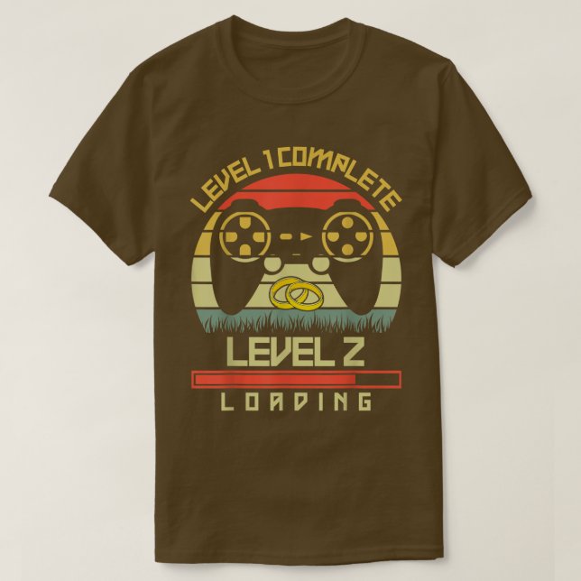 Level 1 Complete 2 Loading 1st Wedding Anniversary T-Shirt (Design Front)