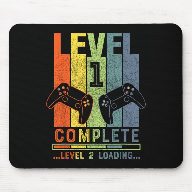 Level 1 Complete Gamer Gift 1 Years Wedding Annive Mouse Pad (Front)