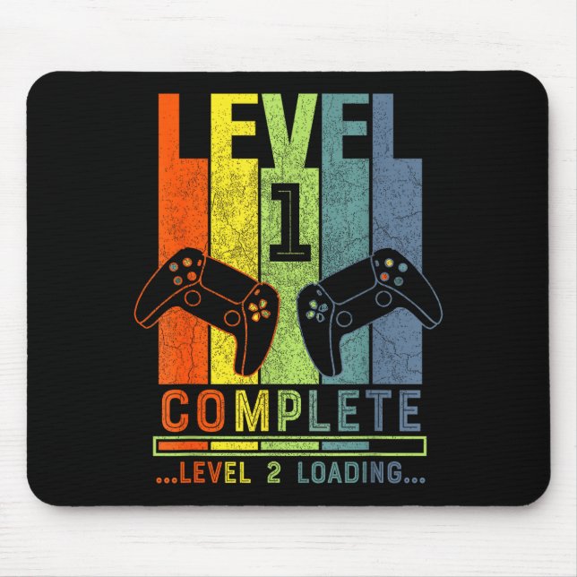 Level 1 Complete Gamer Gift 1 Years Wedding Annive Mouse Pad (Front)
