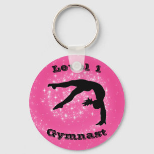Level 1 Gymnast (Any Level #) Button Keychain