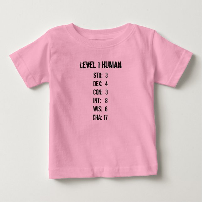 Level 1 Human Baby T-Shirt (Front)