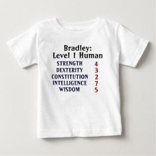 Level 1 Human Personalized Baby T-Shirt