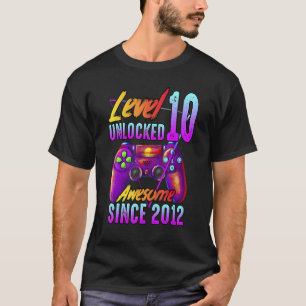 Level 2012 Unlocked Awesome Since 10 2012th Birthd T-Shirt