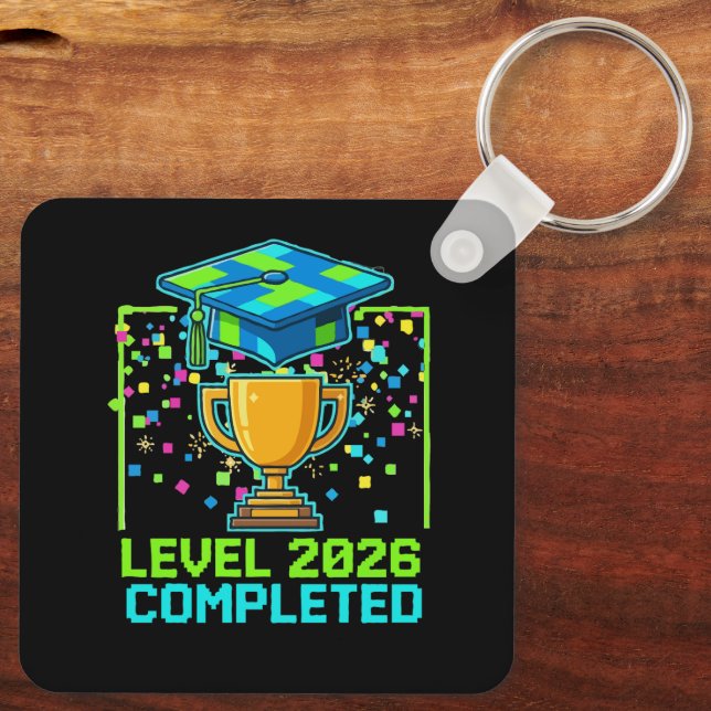  Level 2026 Completed Graduation Trophy Keychain (Back)