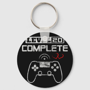 Level 20 Complete 20th Wedding Anniversary Women M Keychain