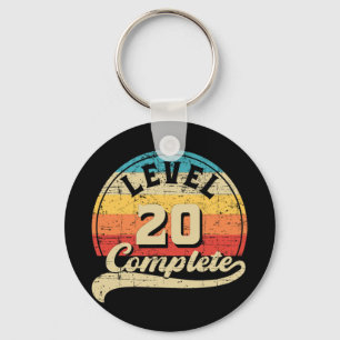 Level 20 Complete Gamer Tee 20th Wedding Anniversa Keychain