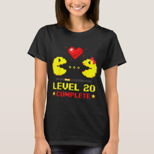 Level 20 Complete Gamers 20th Wedding Anniversary  T-Shirt