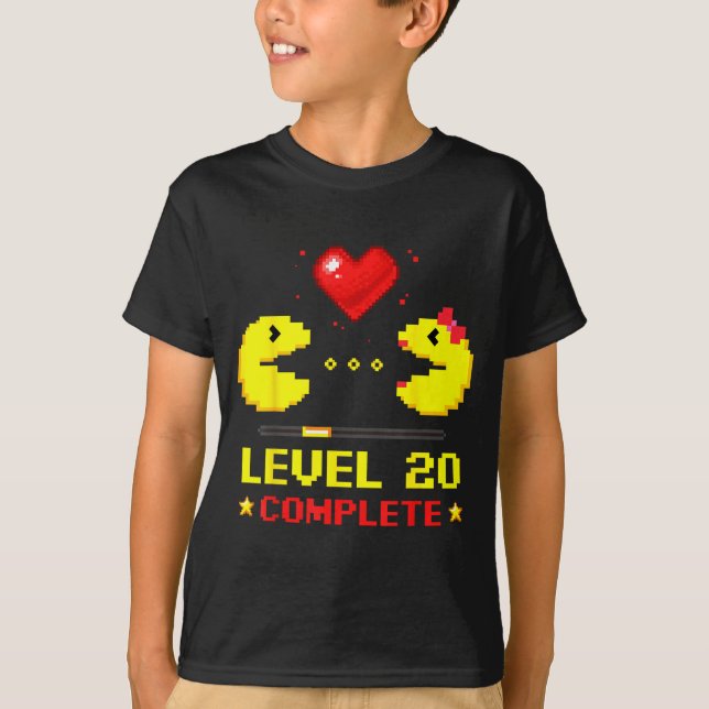 Level 20 Complete Gamers 20th Wedding Anniversary  T-Shirt (Front)