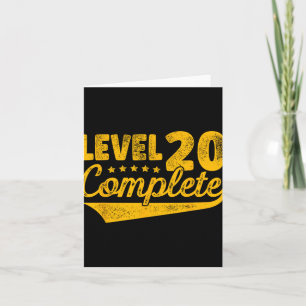 Level 20 Complete Vintage 20th Wedding Anniversary Card