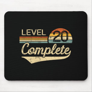 Level 20 Complete Vintage 20th Wedding Anniversary Mouse Pad