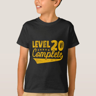 Level 20 Complete Vintage 20th Wedding Anniversary T-Shirt