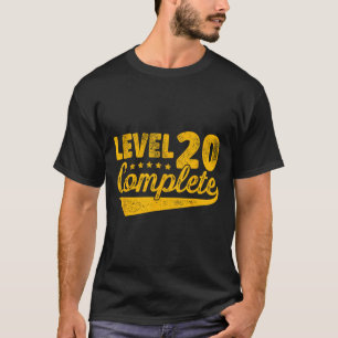 Level 20 Complete Vintage 20th Wedding Anniversary T-Shirt