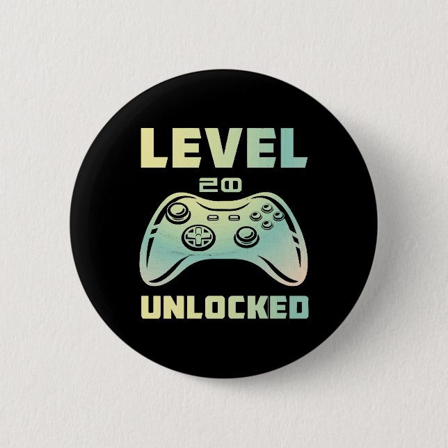 level 20 unlocked 2 inch round button (Front)