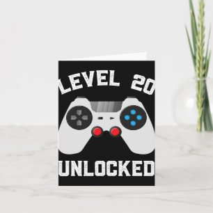 Level 20 Unlocked Funny 20th Wedding Anniversary C Card