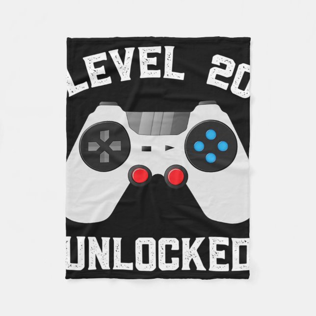 Level 20 Unlocked Funny 20th Wedding Anniversary C Fleece Blanket (Front)