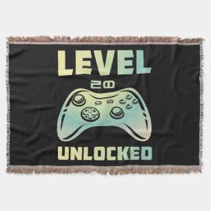 level 20 unlocked throw blanket