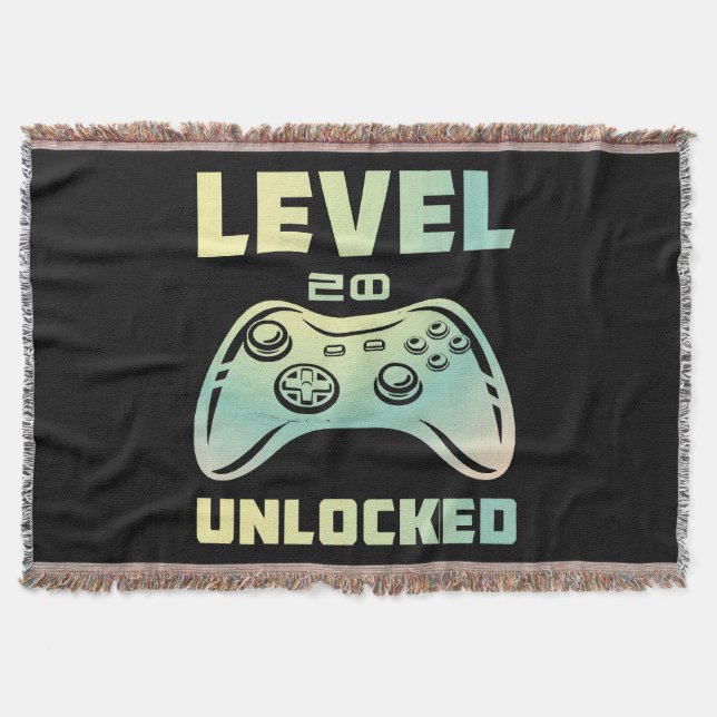 level 20 unlocked throw blanket (Front)