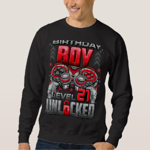 Level 21 Unlocked Awesome Since 2001 21st Birthday Sweatshirt