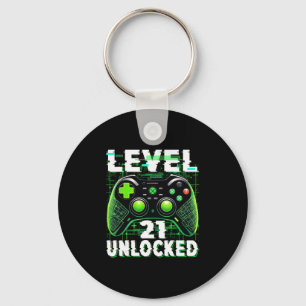 Level 21 Unlocked Shirt Funny Video Gamer Geek 21s Keychain
