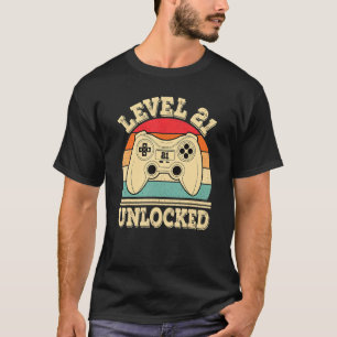 Level 21 Unlocked Video Gaming 21st Birthday 2001  T-Shirt