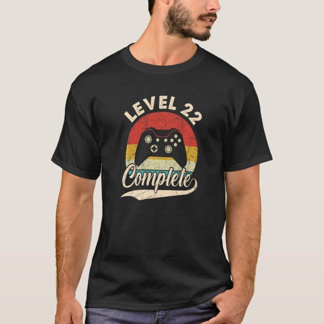 Level 22 Complete  22nd Wedding Anniversary For He T-Shirt (Front)