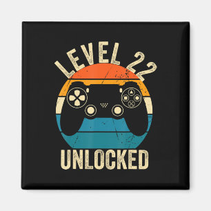 Level 22 Unlocked Video Game 22nd Birthday Gamer B Magnet