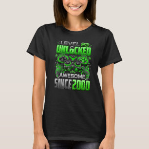 Level 23 Unlocked Awesome Since 2000 23rd Birthday T-Shirt