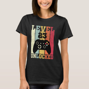 Level 23 Unlocked Video Gamer 23rd Birthday T-Shirt