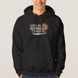 Level 25 Complete  25th Wedding Aniversary For Him Hoodie