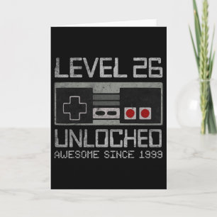 Level 26 Unlocked 26th Birthday 26 Year Old Video Card