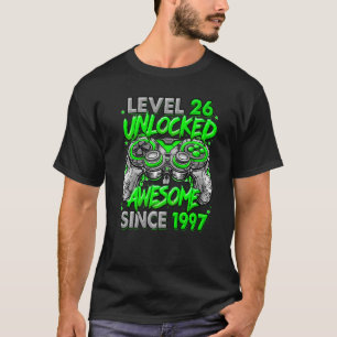 Level 26 Unlocked Awesome Since 1997 26th Birthday T-Shirt
