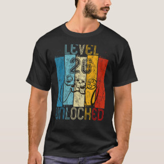 Level 26 Unlocked Shirt Funny Video Gamer 26th Bir