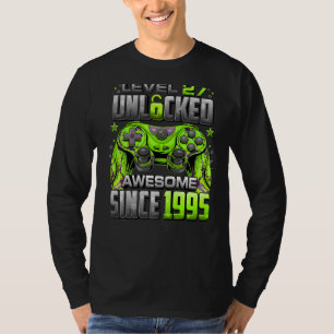 Level 27 Unlocked Awesome Since 1995 27th Birthday T-Shirt