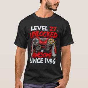 Level 27 Unlocked Awesome Since 1996 27th Birthday T-Shirt