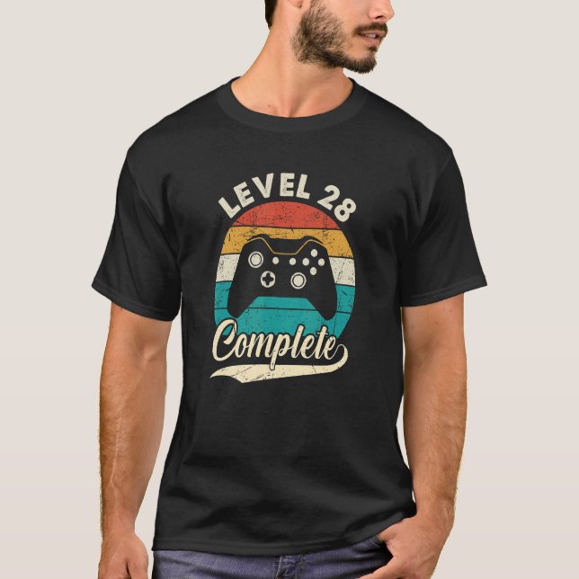 Level 28 Complete   28th Wedding Aniversary For Hi T-Shirt (Front)