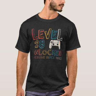 Level 28 Unlocked Awesome Since 1993 Vintage 28Th T-Shirt